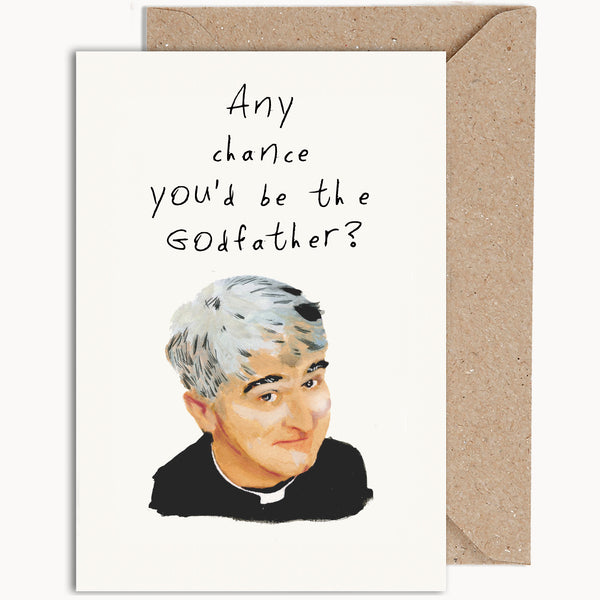 Father Ted godfather baby card