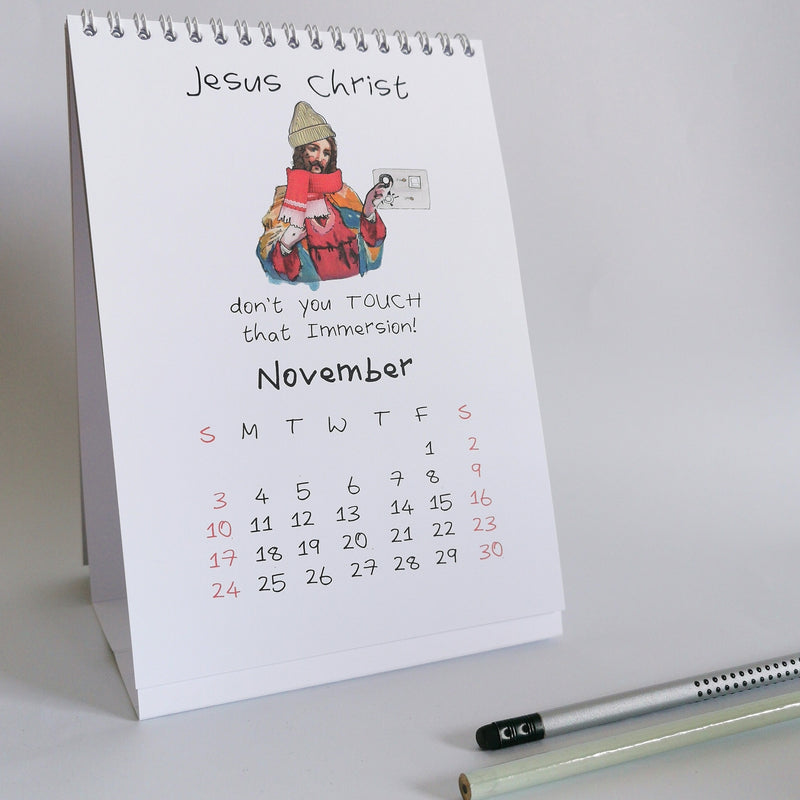 Jesus Christ WHAT A YEAR Calendar 2024 © WeirdWatercolours