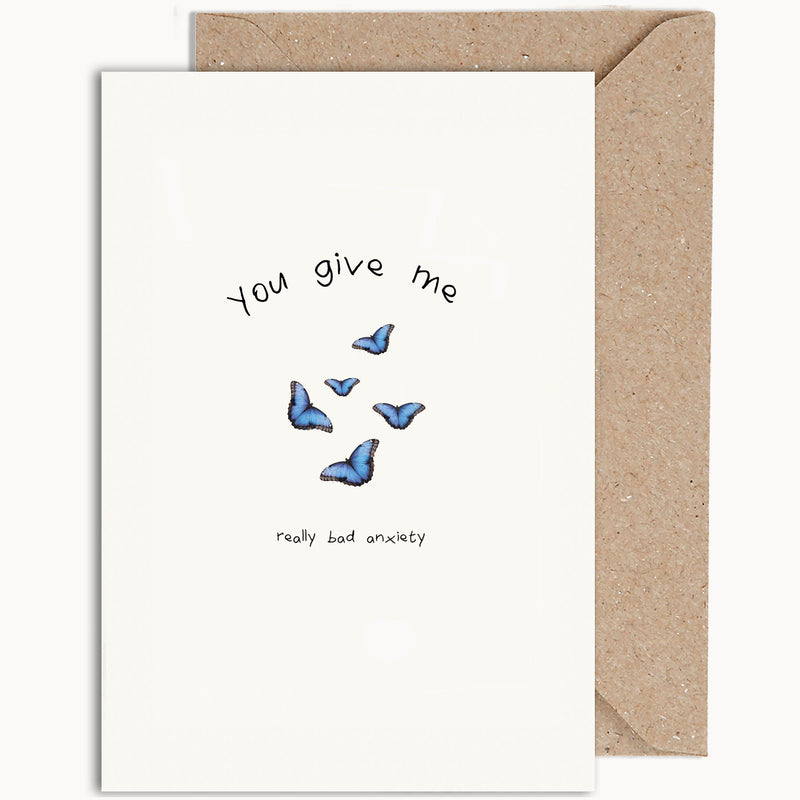 Butterflies Anxiety Valentines Card