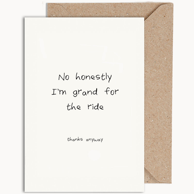 Grand For The Ride Valentines Card
