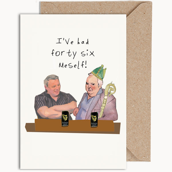 joey from friends and paddy losty greeting card