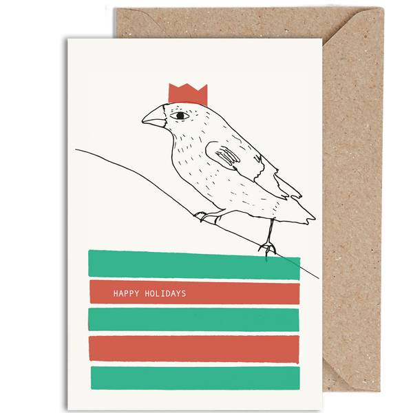 Greenfinch Christmas Card