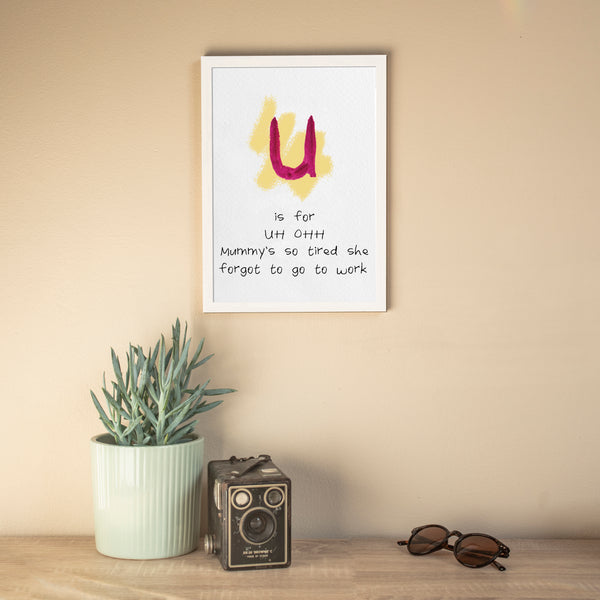 Alphabet Print | U is For
