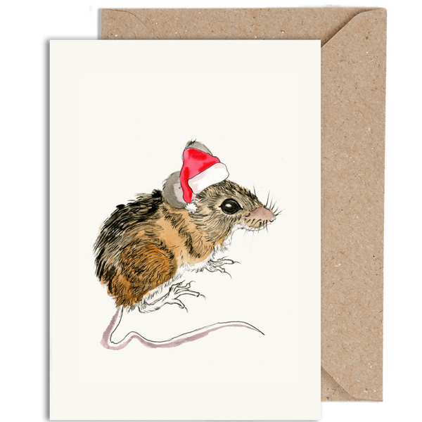Field Mouse Christmas Card