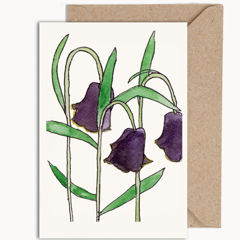 Purple Flower Greeting Card