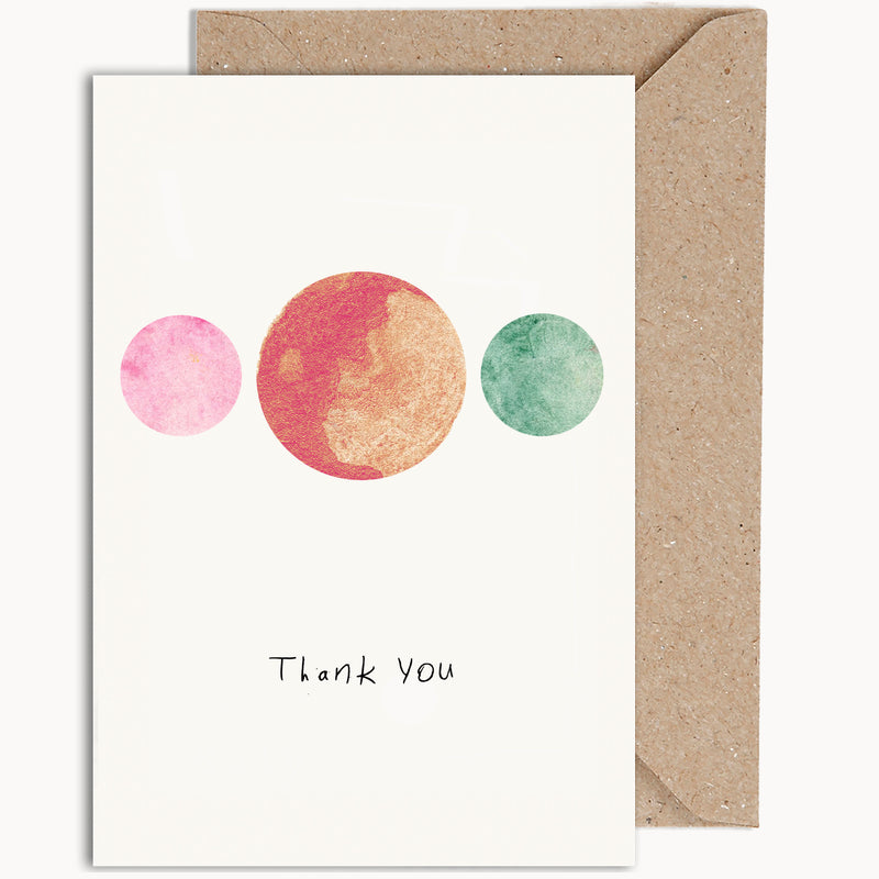 Planets Thank You Card